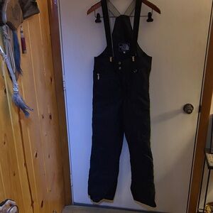 The North Face Black Overalls with Adjustable Straps